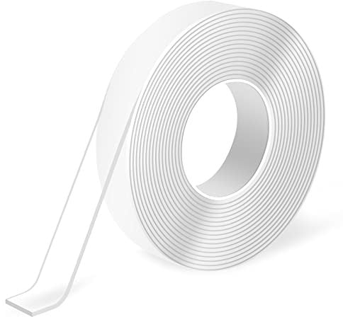 Art3d Doppelseitiges Klebeband, strapazierfähig, 3 meter, spurlos, abnehmbar, wiederverwendbar, waschbar – Mehrzweck-Klebeband wie im Fernsehen gesehen