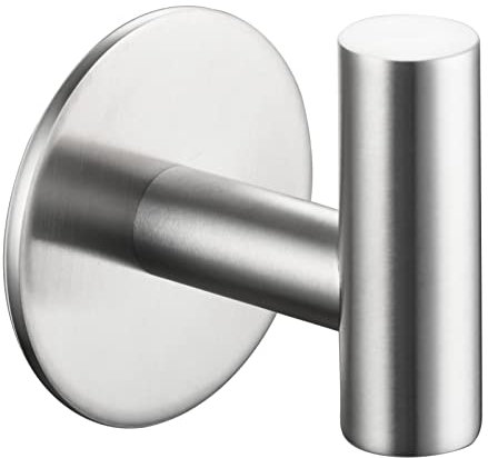 Tecmolog Níquel Cepillado Toallero Baño Adhesivo Perchero Pared sin Taladrar de Acero Inoxidable, SBH235NA