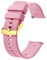 BISONSTRAP Bracelet de Montre 18mm, Bracelets de Montre en Silicone à Dégagement Rapide pour Hommes Femmes (Rose, Boucle Dorée)