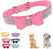 Hundehalsband mit Fliege, klein, Strass, glitzernd, Kristall, niedlich, verstellbar, für kleine, mittelgroße und große Mädchen, Welpen, Katzen, Hündinnen, Kätzchen