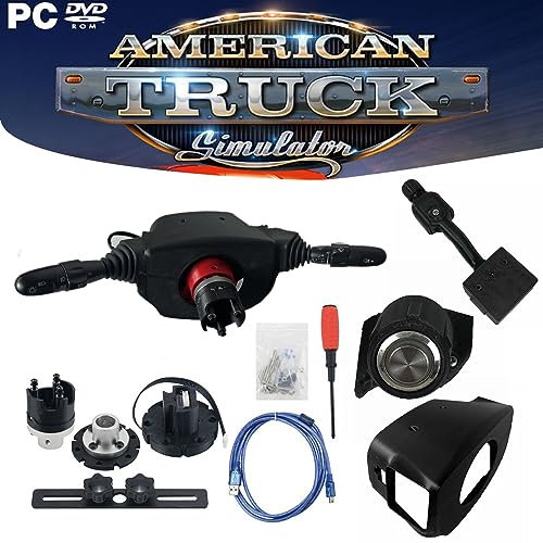 Obokidly PC ETS2 ATS Racing Simulator Adaptor Turnling Light Wiper Truck Simulator kit With Cover For Logitech G27/G29/ G920/G923 Racing Wheel