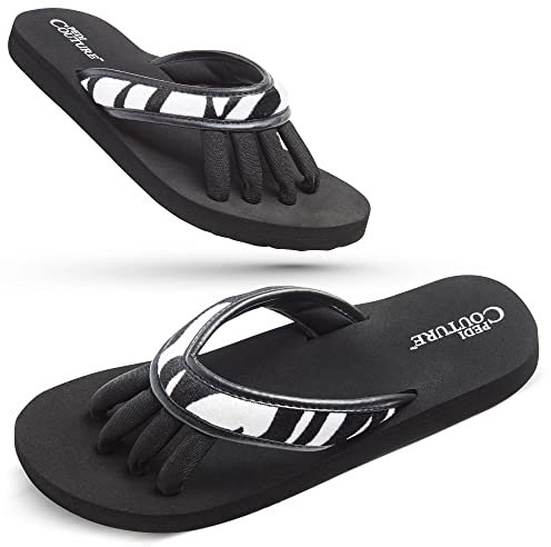 Pedi Couture SPA Pediküre Sandale Zebra, Größe L