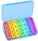 Tablettenbox 7 Tage Morgens Mittags Abends Nachts, Betife BPA Frei Pillendose 7 Tage 4 Fächer, Medikamentenbox 7 Tage, Pillenbox Groß, Tabletten Wochenbox, Pillendose 7 Tage 4 Fächer (Blauer)