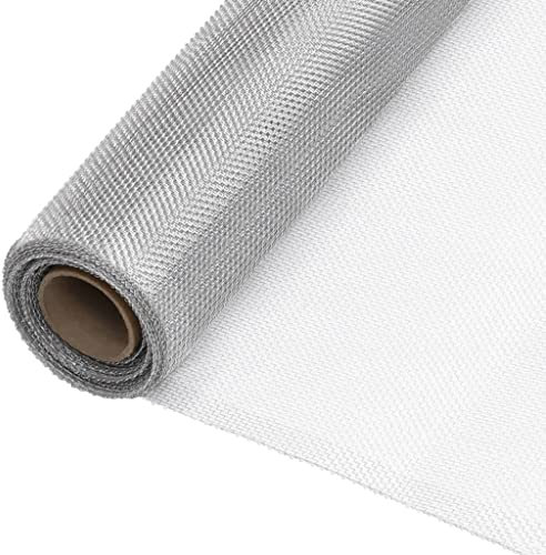 HOMIUSE Fliegengitter Aluminium 80x1000 cm Silbern Insektenschutz Fenster Gitter Fliegengitter Balkontür Feinmaschig Fliegengitter Tür Wühlmausgitter Hasengitter Rostschutz Reißfest Mehrzweck