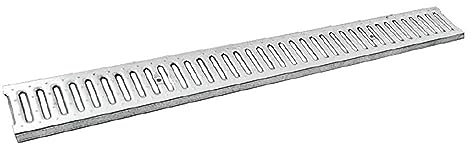 1PEZZO GRIGLIA ZINCATA PER CANALETTA A15 'COMPACT' cm 100 x 10,2 x H. 1,3