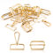 VINFUTUR 20 Pezzi 38mm Fibbie Metallo Accessori Fai da Te 10pz Tri Glide + 10pz Ganci Girevole a Moschettone per Cucito Tracolla Zaino Borse Craft Oro