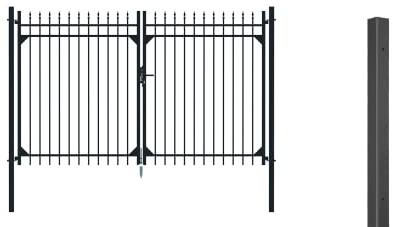Alberts 511227 Clôture décorative en aluminium Noir