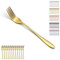 Berglander Set di forchette da tavola in oro da 12 pezzi da 20,5 cm, set di forchette da tavola in acciaio inossidabile placcato in titanio oro per casa, ristorante, pranzo quotidiano