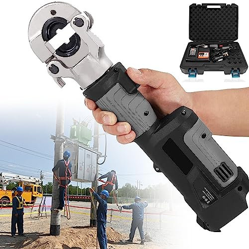 Pinza Crimpatrice Idraulica Industriale 16-300mm2, Kit di Attrezzi per Cavi Terminali Idraulici ad Alta Pressione per Capicorda in Rame e Alluminio Crimpatura Filo Batteria