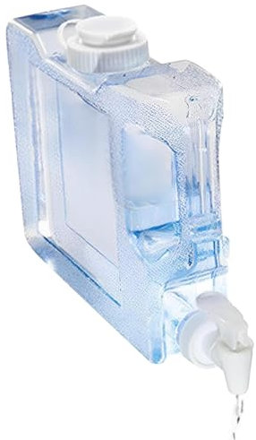 3L Water Container with Tap, Camping Water Dispenser Fridge Water Dispenser with TapPlastic PETG Fridge Beverage Tank PortablePlastic Water Bucket with Tap for Camping Outdoor,