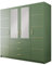 Albello - Kleiderschrank 196 cm x 57.5 cm x 200 cm Blame, Schrank mit Spiegel, Großer Garderobenschrank, Schrank Wohnzimmer aus Holzwerkstoff, Schrank Schlafzimmer - Grun Flasche GRÜN