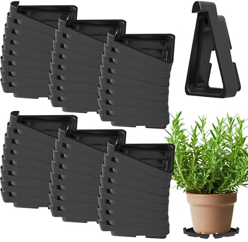 Abaigeal 48 Pcs Pot Toes Plant Pot Feet, Invisible Flower Pot Risers Potted Triangle Toes Potted Plant Stand for Indoor and Outdoor Pot Lifters Supports Plant Pots Small Large Plant Pot