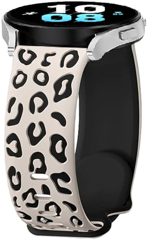 Leopard Armbänder für Amazfit GTR Mini/GTR 42mm/GTS 4/4Mini/3/2/2e/2 Mini, 20mm Sport Armband Uhrenarmband, Silikon Ersatzarmband für Amazfit Bip 3/3 Pro/S/S Lite/U/U Pro/Active 3/Active 2