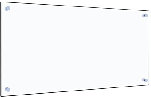 Gecheer Kitchen Backsplash tempered Glass Splashback Heat Resistant Toughened Glass for Kitchen/Cooker Hood Transparent 80x40 cm Tempered Glass