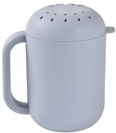 BÉABA, Rince Tête pour Bébé, Arrosoir de Bain/Douche, Jeux Bain, 2 en 1, Rince-Cheveux et Jeux d'eau Bain, 2 Types de luie, Couvercle Amovible, Silicone, Galet