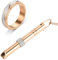 Asheyya Breathing Necklace, Whistle Anxiety Necklace for Anxiety Relief Meditation, Rose Gold Breathlace for Men Women