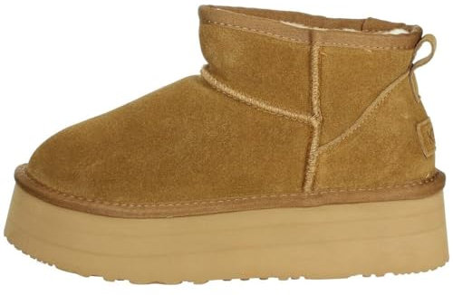 Keys Stivaletto invernale scamosciato DSNOW K-10280 Camel (Marrone, Sistema Taglie Calzature EU, Adulto, Numero, Media, 39)