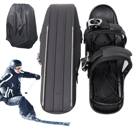 Qkbuza Schneeschuhe für Herren | Kurze Schneeschuhe, kompaktes Skizubehör, multifunktional, verstellbare Ski-Werkzeuge, leichte, rutschfeste Schneefüße für Männer, Frauen, Jugendliche, Kinder