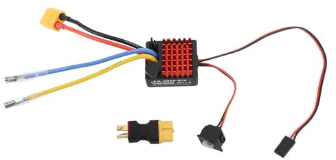 RC-Car-Geschwindigkeitsregler mit XT60-Stecker, Elektrische Geschwindigkeitssteuereinheit aus Kunststoff und Aluminiumlegierung für Gebürsteten Regler