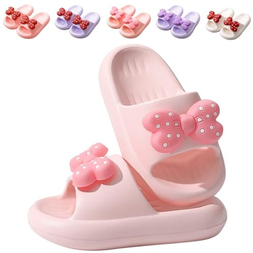 Ciabatte Piscina Bambina Bambino Ciabatte Estive per Mare Spiaggia Bagno Ragazzi Ragazze Antiscivolo Infradito Punta aperta Arco Dinosauro Pantofole Estive per Bambini Rosa 20/21 EU (150 CN)
