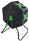 HarBin-Star - Compostador de tambor de 70 l, compostador pequeño, para jardín, compostador rápido giratorio para jardín, negro + verde