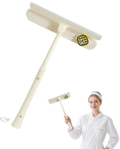 Window Cleaning Kit with 73cm Extendable Pole, 360° Rotating Window Washer Squeegee, Glass Wiper Tool for Home, Car, Shower, High Windows, Professional Window Cleaning Equipment