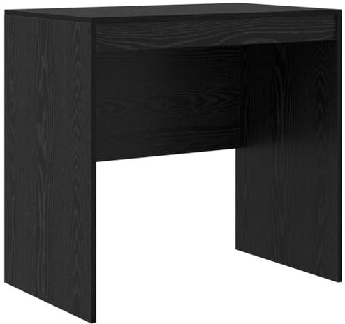 vidaXL Schreibtisch Schwarz Eiche mit Schublade | Holzwerkstoff Kompakte Größe 80 x 50 x 76 cm Ideal für Home Office & Studium. Minimalistisch Stylischer Computerarbeitsplatz Robuster Tisch