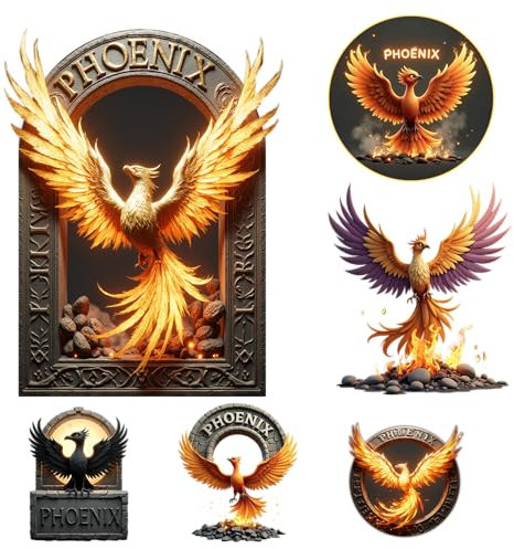 Aufkleber Phoenix – Mystischer Vogel, Adler, Fliegen – Deko Sticker 10 cm