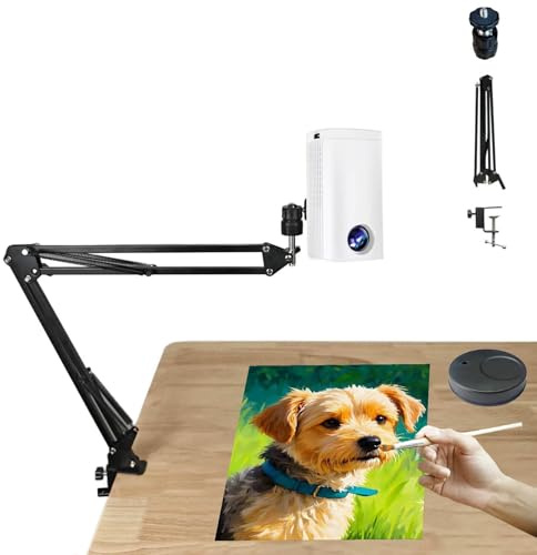 Projecteur de dessin artistique, projecteur de dessin portable pour traçage, projecteur de croquis intelligent, outil d'esquisse, support USB/smartphone, télécommande, pour toile de bureau/mur