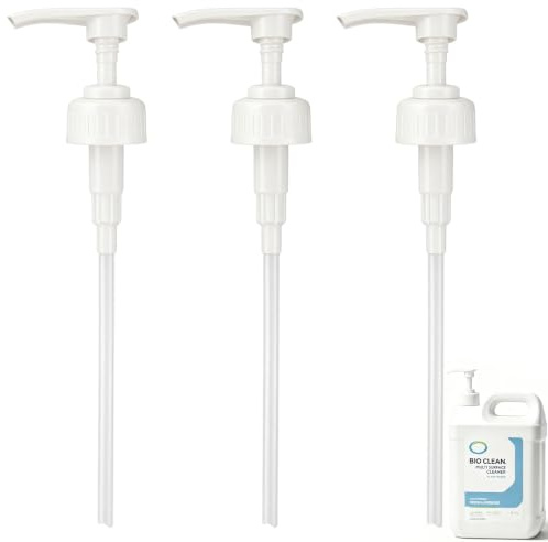 3 Pack 5L Bottle Pump Dispenser, 4ml Dose Dispenser Pump | Universal Fit 38mm 5l Bottle Pump for Isopropyl Alcohol, Shampoo, Cleaning Liquids, Oils, Perfumes