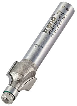Trend Professioneller Miniatur-Rundfräser-Bit, 2,4 mm, 1/4-Zoll-Schaft, 9,5 mm Schnittdurchmesser und 9,5 mm Schnittlänge, TCT, MB/06 x 1/4TC