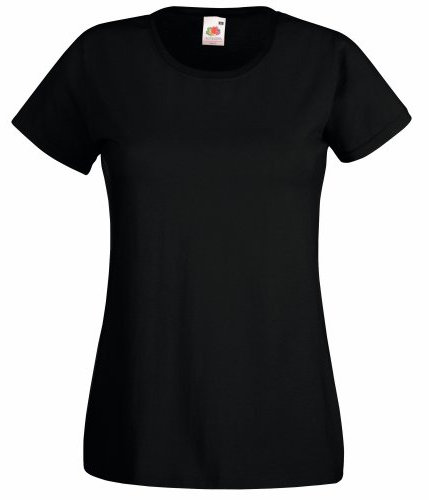 Fruit of the Loom T-Shirt, women's, Black, M
