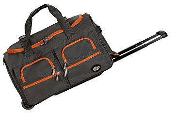 Rockland Bolsa de Lona con Ruedas, Gris Oscuro, Talla única, Bolsa de Lona con Ruedas