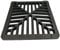 Rejilla cuadrada de hierro fundido de 229 mm x 229 mm, 13 mm de grosor, cubierta de drenaje resistente, acabado satinado negro