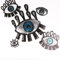 MagiDeal 5 Stück/Set Blaues Auge Pailletten Aufnäher Bügelbild Patch Applikation