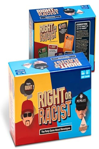 Right Or Racist - Lustiges weißes Elefanten-Geschenk - Geschenk für Männer - Partyspiel - lustiges Spiel - tolles Geschenk - Geburtstagsgeschenke für Männer und Frauen