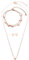 Happiness Boutique Damen Feines Schmuckset Roségold | Herz Ohrringe Filigrane Kette mit Herzanhänger und Mehrreihiges Armband 3-teiliges Set
