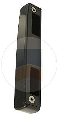 Gâche de serrure en applique à pêne rentrant avec capot composite - Noir 9005