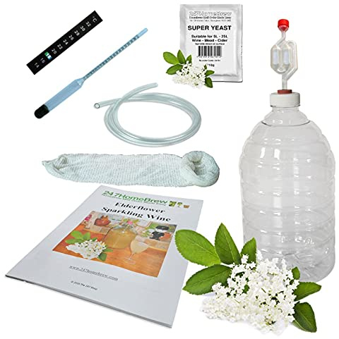 Elderflower Sparkling Wine Kit 5L Full Starter PET Demijohn Also Cider and Mead