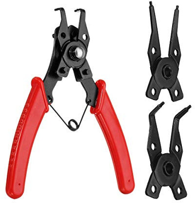 TuToy 3-In-1 Circlip Snap-Ring-Zangen Fastener Shaft Used Spring Disassembly Puller Springs Tool Set