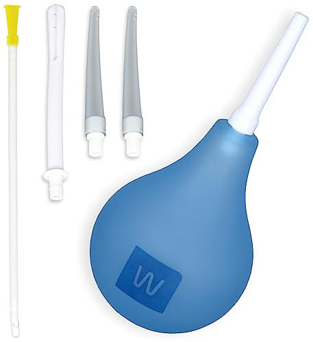 Dr. Wunder® Premium Klistier-Set 225ml mit 4 Einlaufspitzen inkl. 1x Darmrohr (40cm) – Made in Germany | vielseitiges Einlauf-Set zur hygienischen Darmreinigung | detaillierte Anleitung | BPA-frei