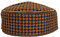 Islamische handbestickte Kufi-Mütze für Herren, Koofi-Gebetskappe - Gold - 58 cm
