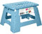 Splendole Tritthocker Klapphocker Faltbar Kinderfußbank Klapptritt Bad-Hocker Klappbar Kindertritt Klein Aufstiegshilfe Küchenhocker Für Kinder Erwachsene (Türkis)