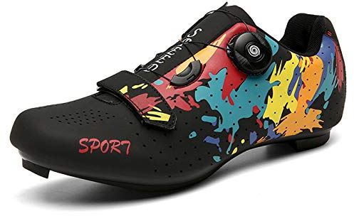 Prodkfe Radsportschuhe Fahrradschuhe Herren Damen Rennradschuhe Lock System Anti-Skid Atmungsaktiv Radschuhe MTB Schuhe SPD Mountainbike Schuhe
