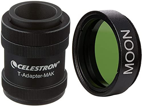 Celestron 93635-A DSLR T-Mount Adapter for NexStar, Black & 94119-A 1.25 Inch Moon Filter