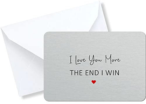 I Love You More The End I Win Sentimental Metal Wallet Card Keepsake (No Gift Box)