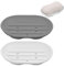 ZYFC 2 Pcs Silicone Soap Dish,Portable Shower Soap Box,Self Draining Soap Holder | Easy Cleaning, Dry,Soap Container Perfect for Shower, Bathroom, Kitchen, Counter Top and Travel (Gray & White)