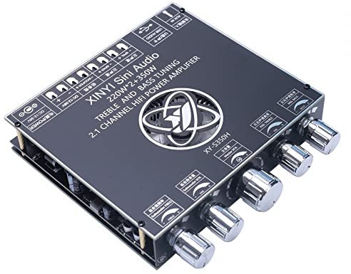 TPA3251 Amplificatore Bluetooth Modulo,Compatibile 2.1 Canali Wireless 220 W * 2 + 350 W BLE5.1 Scheda Audio Stereo Hi-Fi e Treble Bass Subwoofer AUX/U-disk Audio APP Control