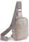 Telena Bauchtasche Damen, Damen Umhängetasche Klein Crossbody Bag PU Leder Sport Schultertasche Stylisch Sling Bag,Grau