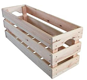 Miller Holzkiste - Stapelbar, Robust und Nachhaltig - Deko Kiste - Hochwertige, Handgefertigte Obstkiste, Weinkisten Vintage (R)